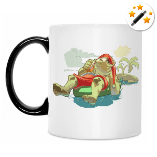 Кружка-хамелеон с принтом Santa