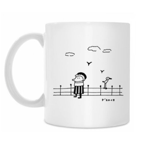 Кружка с принтом У моря/ Seaside