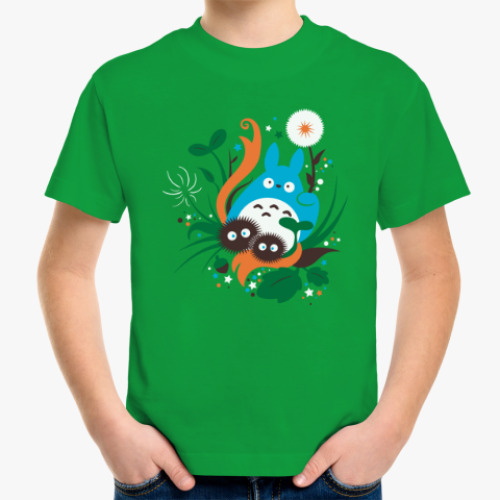 Детская футболка с принтом Веселый Тоторо
