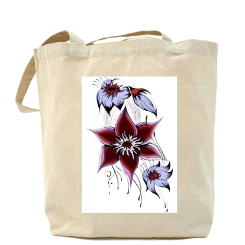 Сумка шоппер с принтом  Цветок