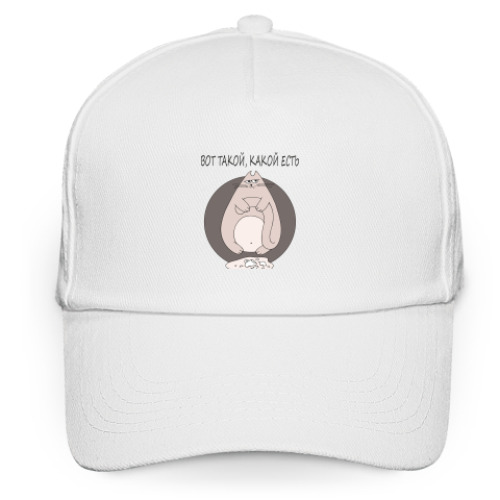 Кепка бейсболка с принтом Забавный кот