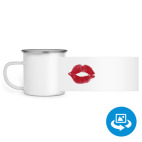 Кружка металлическая белая (круговая запечатка)