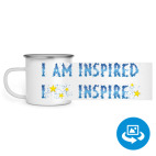 Кружка металлическая белая (круговая запечатка)