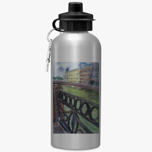 Бутылка с карабином (500 мл) с принтом Наводнение на Мойке