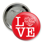 Значок 75 мм LOVE