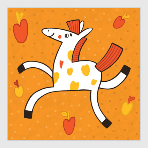 Постер с принтом Веселая лошадка