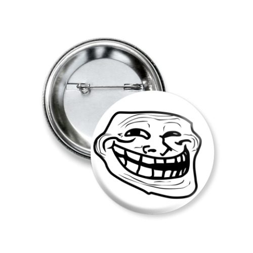 Значок 37мм с принтом  для тролля