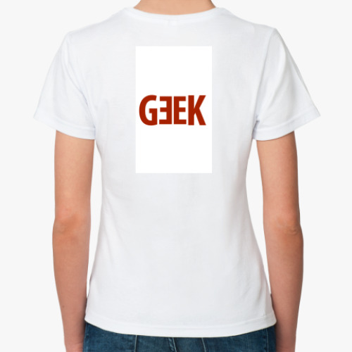 Классическая футболка с принтом Geek