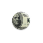 Значок 25 мм 100 долларов