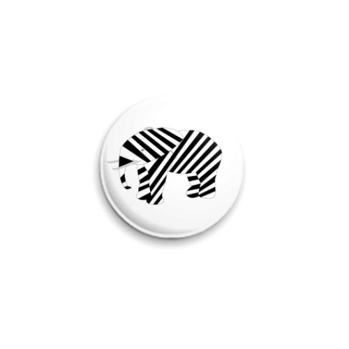 Значок 25мм с принтом не слон