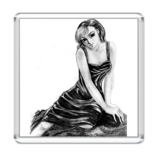 Магнит с принтом girls