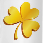 Золотой объемный клевер
