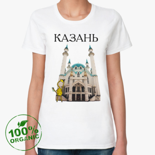 Женская футболка из органик-хлопка с принтом Казань