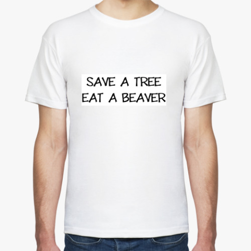 Футболка с принтом Save a tree.