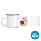 Кружка металлическая белая (круговая запечатка)