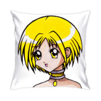 Подушка 35x35 см Аниме девушка