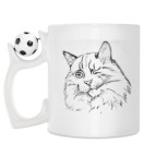 Кружка с футбольным мячиком