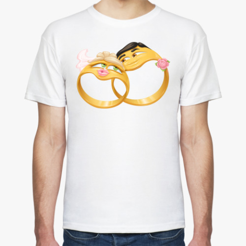 Футболка с принтом 'женат'