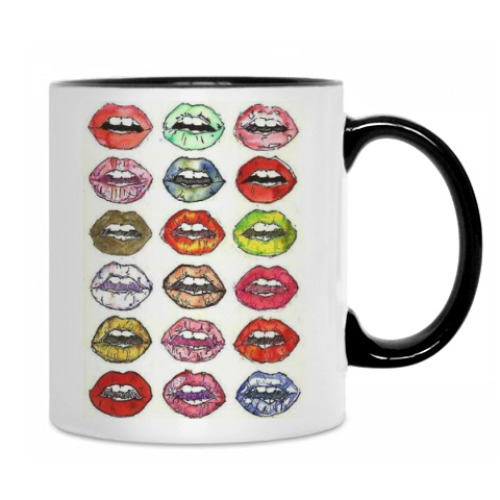 Кружка с принтом Kiss me