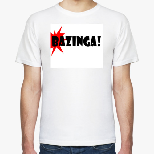 Футболка с принтом  BAZINGA!