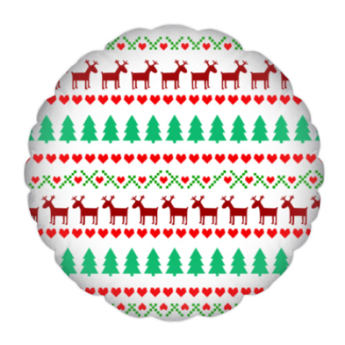 Подушка с принтом С новым годом!