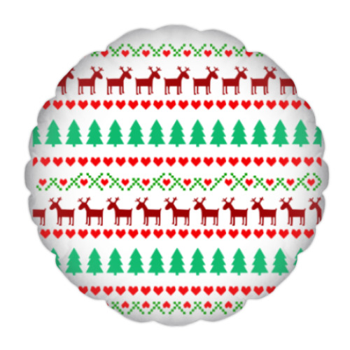 Подушка с принтом С новым годом!