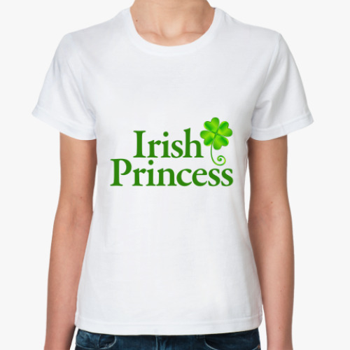 Классическая футболка с принтом Irish Princess