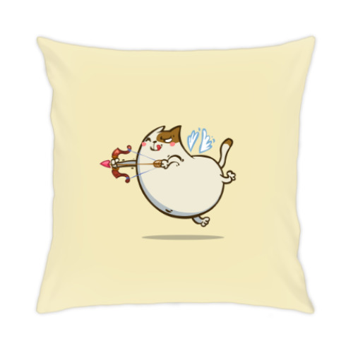 Подушка с принтом Амуркот — Пятничный Котик №42