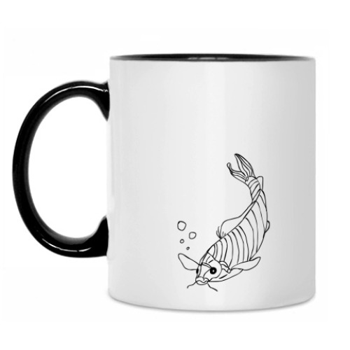 Кружка с принтом 'Рыбка?'