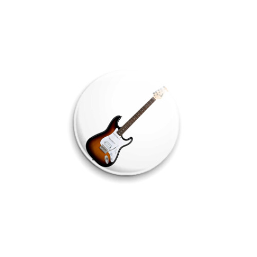 Значок 25мм с принтом Fender Strat