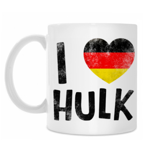 Кружка с принтом I LOVE HULK