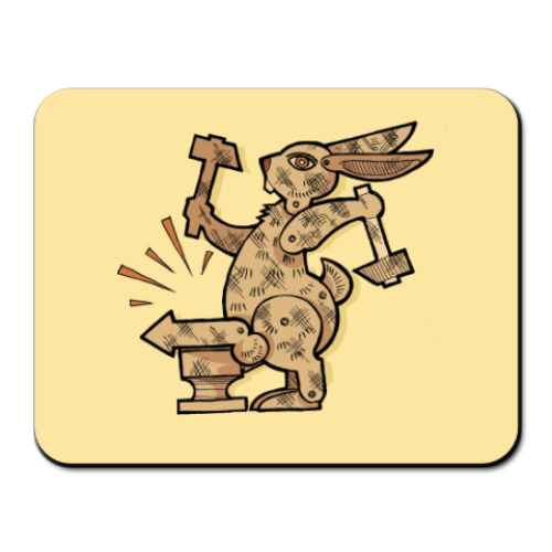 Коврик для мыши с принтом Заяц