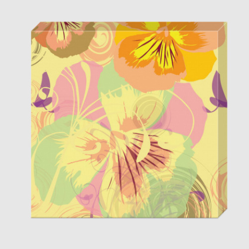 Холст с принтом Цветы