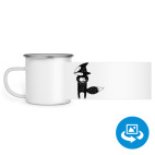 Кружка металлическая белая (круговая запечатка)