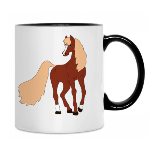 Кружка с принтом Лошадь