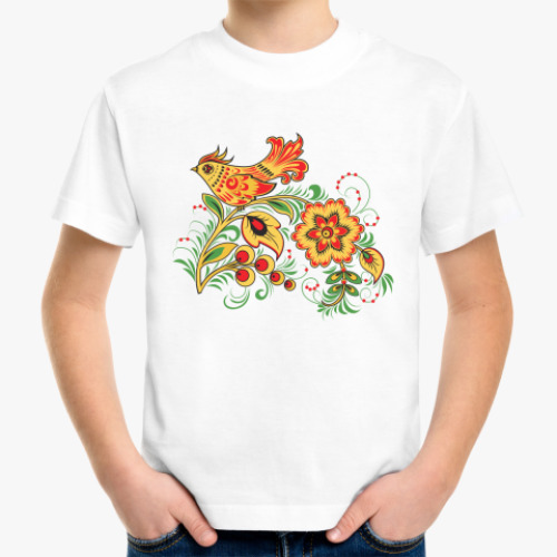 Детская футболка с принтом  'Золотой петушок'
