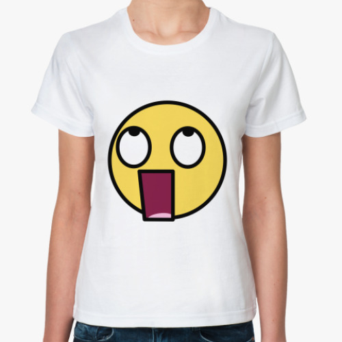 Классическая футболка с принтом смайл