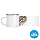 Кружка металлическая белая (круговая запечатка)