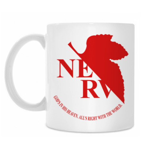 Кружка с принтом Neon Genesis Evangelion NERV