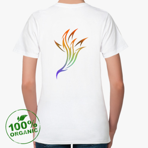 Женская футболка из органик-хлопка с принтом Цветик-семицветик