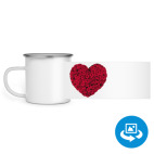 Кружка металлическая белая (круговая запечатка)