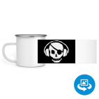 Кружка металлическая белая (круговая запечатка)