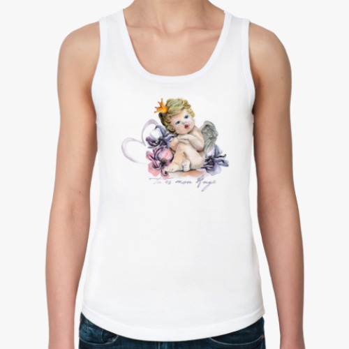 Женская майка с принтом Ангел