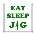 Магнит 6.5 x 6.5 см Eat. Sleep. Jig