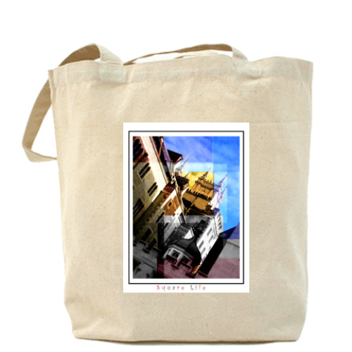 Сумка шоппер с принтом Square life!