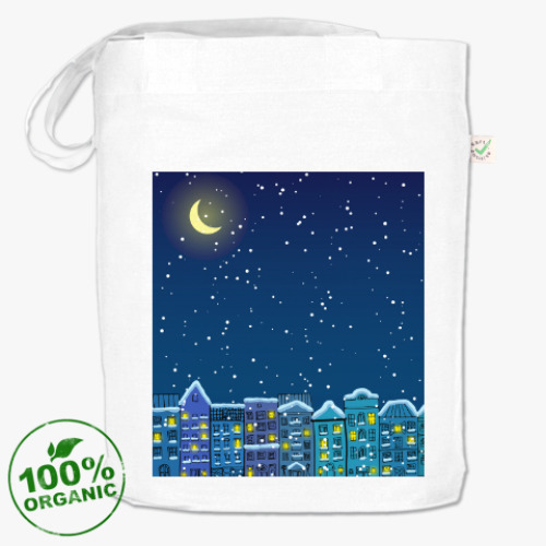 Сумка шоппер с принтом Вечер