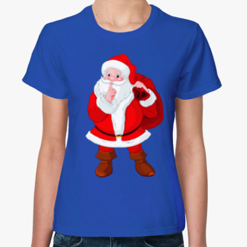 Женская футболка с принтом Санта Клаус
