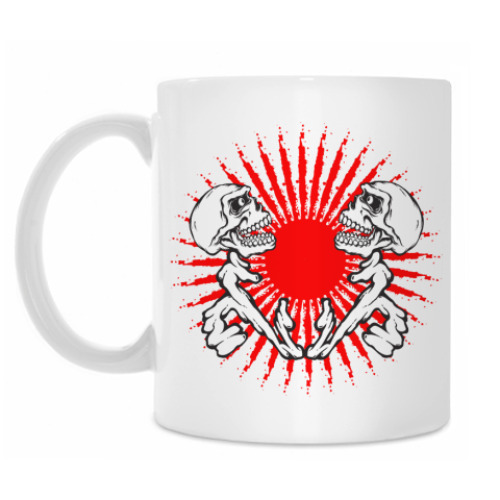 Кружка с принтом черепа