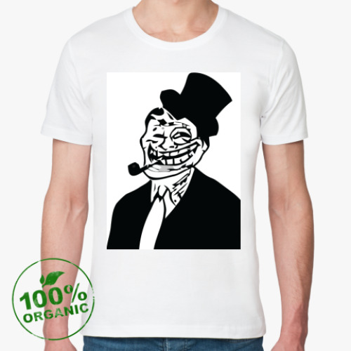 Футболка из органик-хлопка с принтом Troll dad