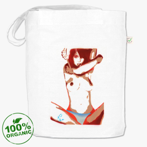 Сумка шоппер с принтом Сексуальная девушка